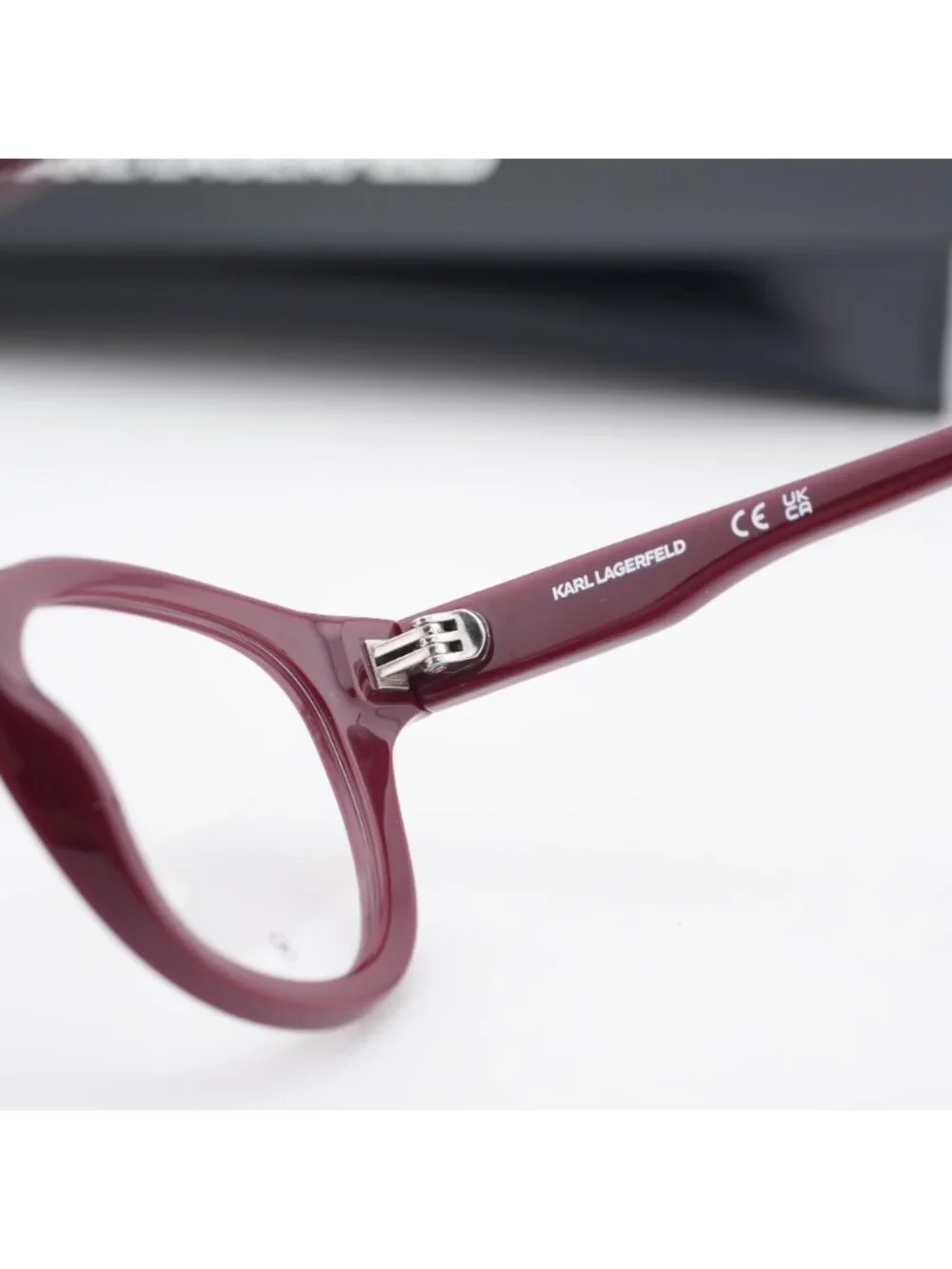 Karl Lagerfeld KL6177 601 Round 47mm Eyeglasses - Burgundy